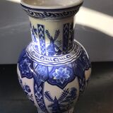 Former vase Delft ceramics white decor blue vintage mill