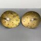 Pair of hall wall lamps/sconces, Art Deco, wrought iron, brass, Germany, 1930s