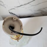 Glass and porcelain flower wall lamp