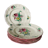 Set de 7 assiettes plates Réverbère de Luneville