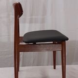 6 scandinavian chairs in solid mahogany