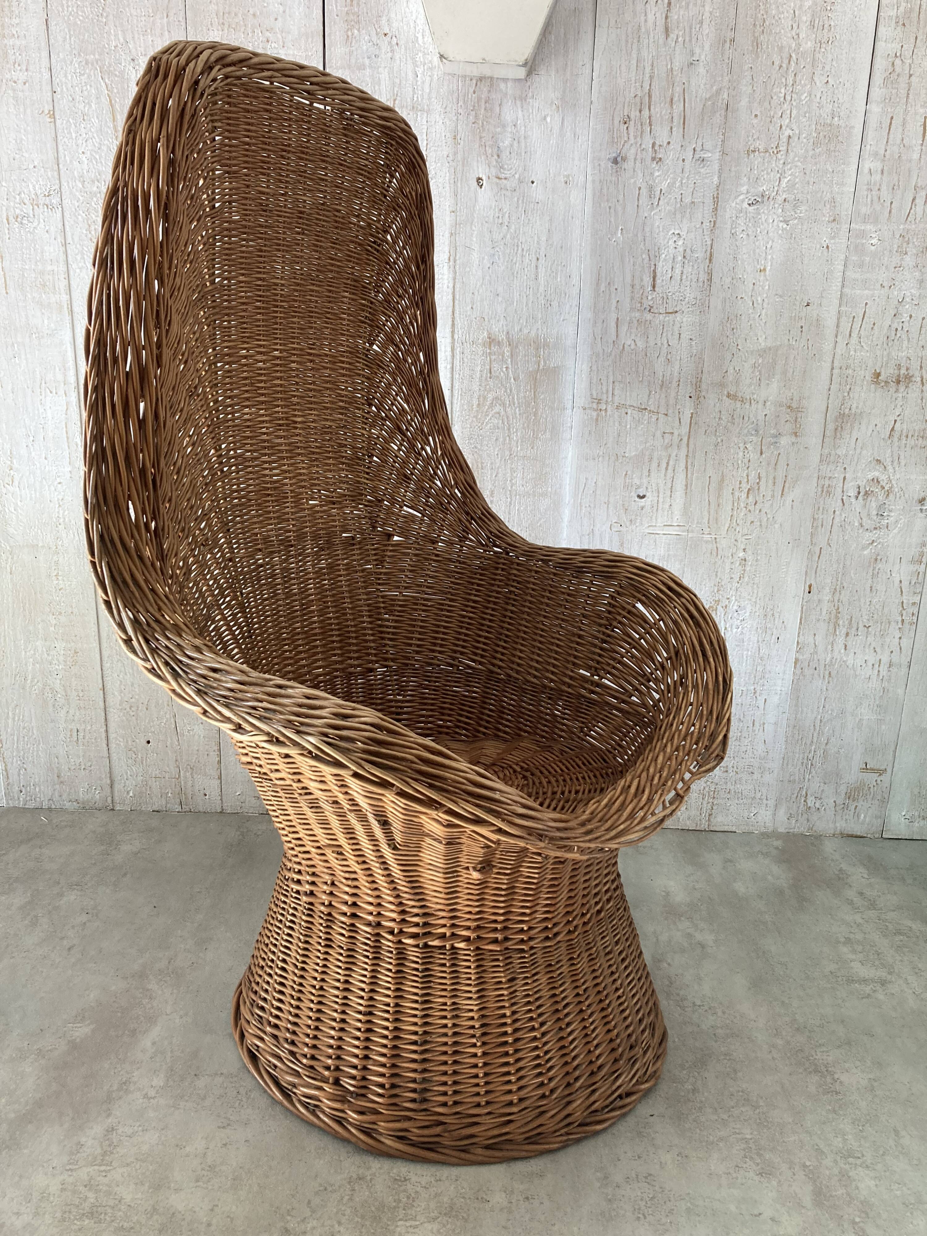 Vintage wicker armchair