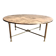 Neoclassical Oval Coffee Table in Brass and Carrara Marble, Janse House