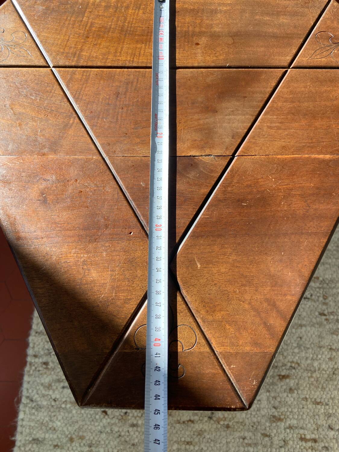 Old tripod side table