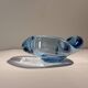 Blue ashtray from the "Akva" series by Per Lütken for Holmegaard
