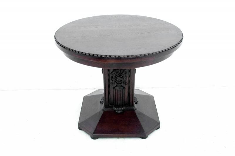 Antique table + chairs set, Western Europe, early 20th century.