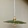 Vintage lampshade pendant light in green enameled sheet metal
