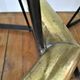 Five brass bar stools and vintage black metal 80s