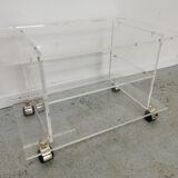Vintage TV furniture David Lange plexiglass