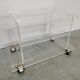 Desserte meuble télé vintage David Lange plexiglas