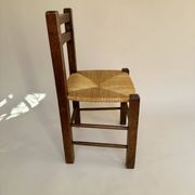 Set de quatre chaises paysannes paillées