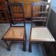 Couple rattan chairs oak from the early 1900s.