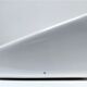 Vintage white glazed ceramic wall shelf