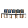 Set of 5 Vintage Danish Oak Dining Chairs Mid-Century Modern, Kjærnulf Style