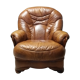 Brown leather armchair