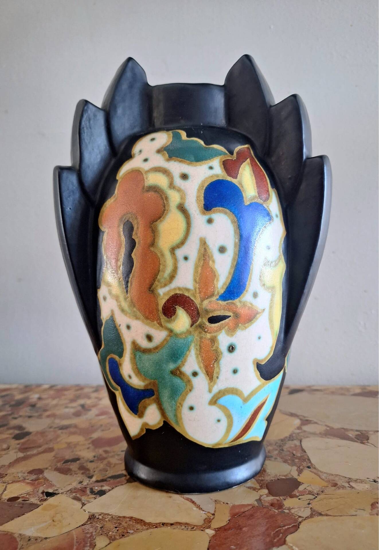 Antoine Dubois vase Art Deco, La Céramique Montoise
