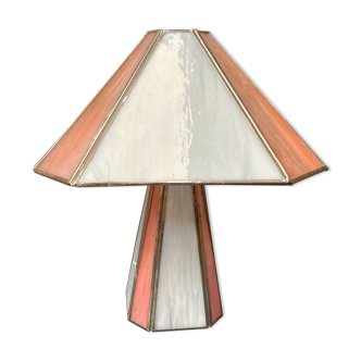 Lampe de table en pâte de verre opalescente et cloisonnée