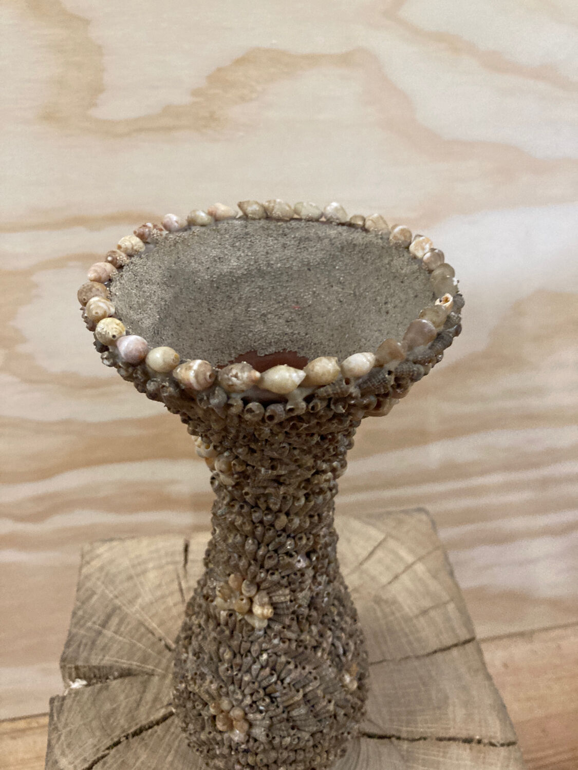 Vase coquillages vintage