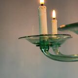 Green Murano glass Venetian chandelier, Venini, circa 1920