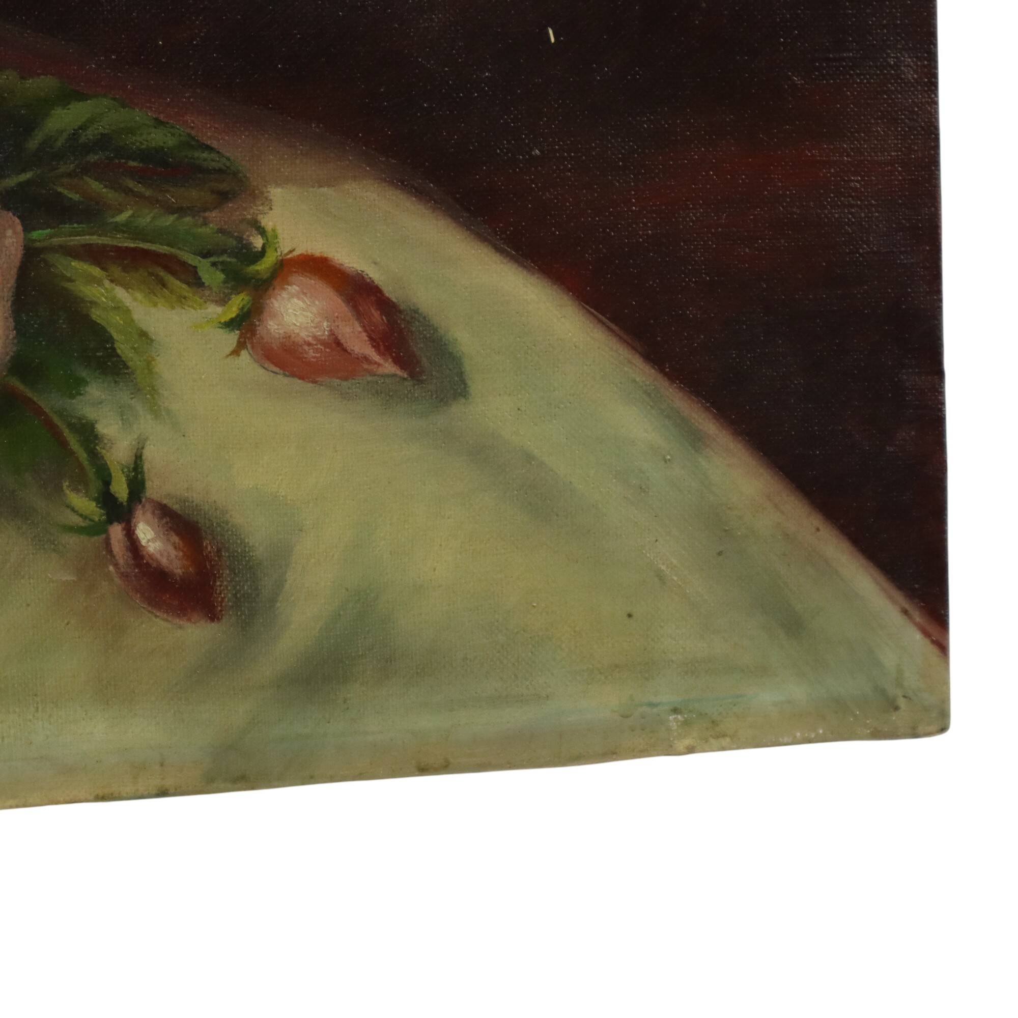 Large Floral Still Life Painting Roses Bouquet Signed R. Blanlin