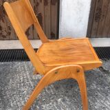 Vintage blond wood chairs 60s