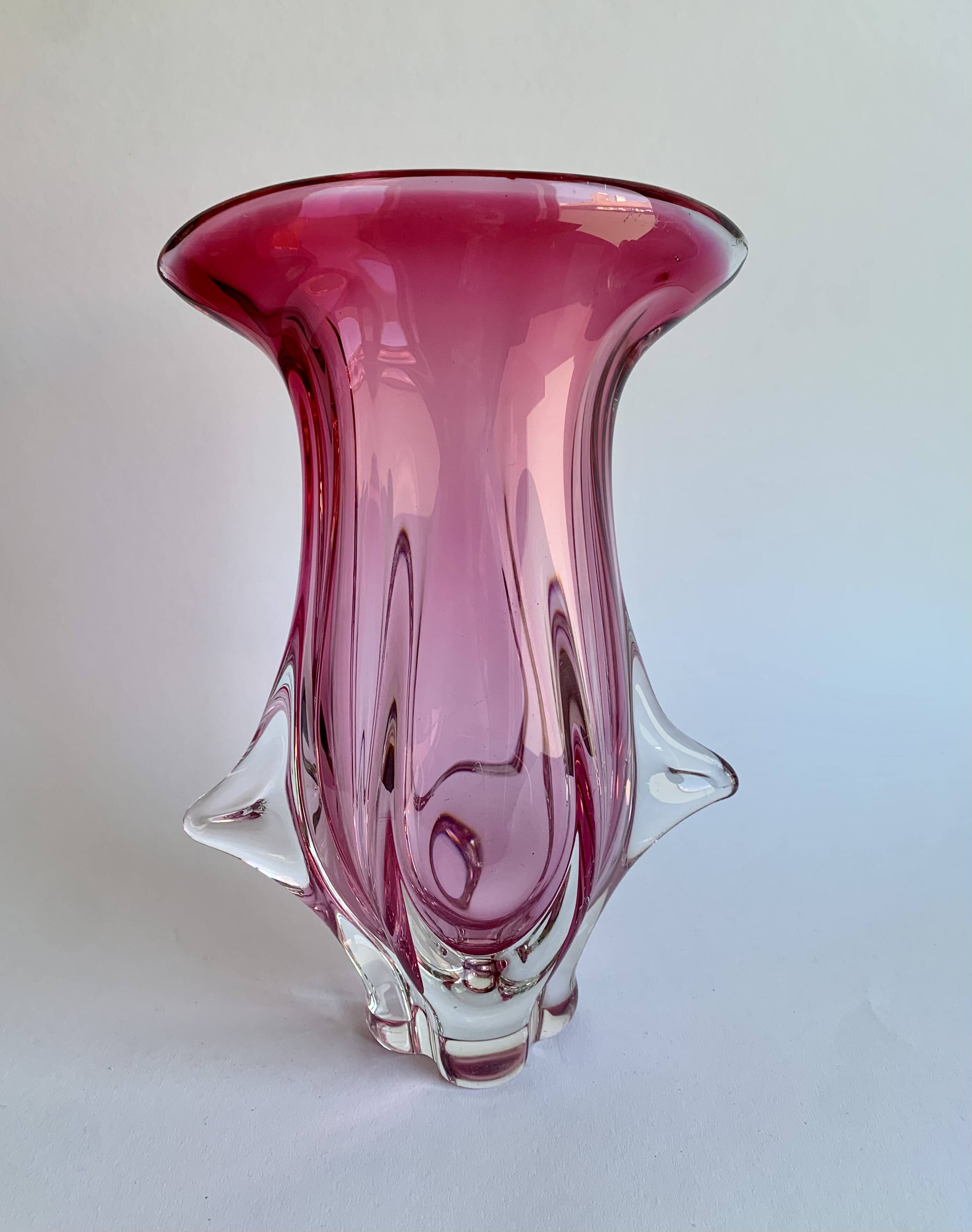 Vase by J. Hospodka for Chribska Sklarna, Czechoslovakia, 1960s