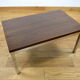 Table basse vintage bois & chrome 1970
