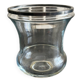 glass and metal vase from the 70s