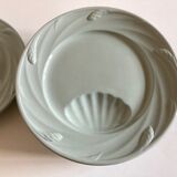 Set of 6 plates celadon de Sarreguemines 1950