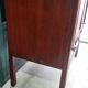 Small Asian lacquered wardrobe with 2 doors and 5 drawers.