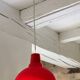 Red geometric pendant light