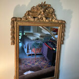 Mirror with gold frame