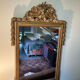 Mirror with gold frame