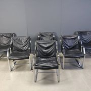 Set of 6 Rudolf Glatzel armchairs for Knoll Art Collection, 1980s