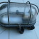 Wall lamp porthole lamp bakelite and glass with grid