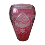 St. Louis Vase St Lambert pink crystal vase 29cm