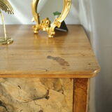 Louis Phillipe style chest of drawers in light walnut 20th century