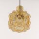 Large amber glass pendant by Limburg, Germany, 1970s.