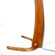 Mid-Century Arc Floor Fabric Lamp, Wood, Italy, 1950s