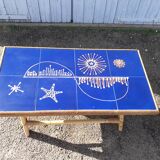 Signed rattan coffee table