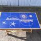 Signed rattan coffee table