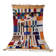 Large Abstract Multicolored Beni Ouarain Rug, Modern Mosaic Design 3x2m