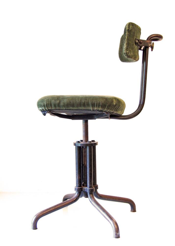 Gispen 1930s vintage industrial adjustable desk chair