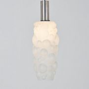 Vintage hanging lamp in glass with organic shape, 1960s