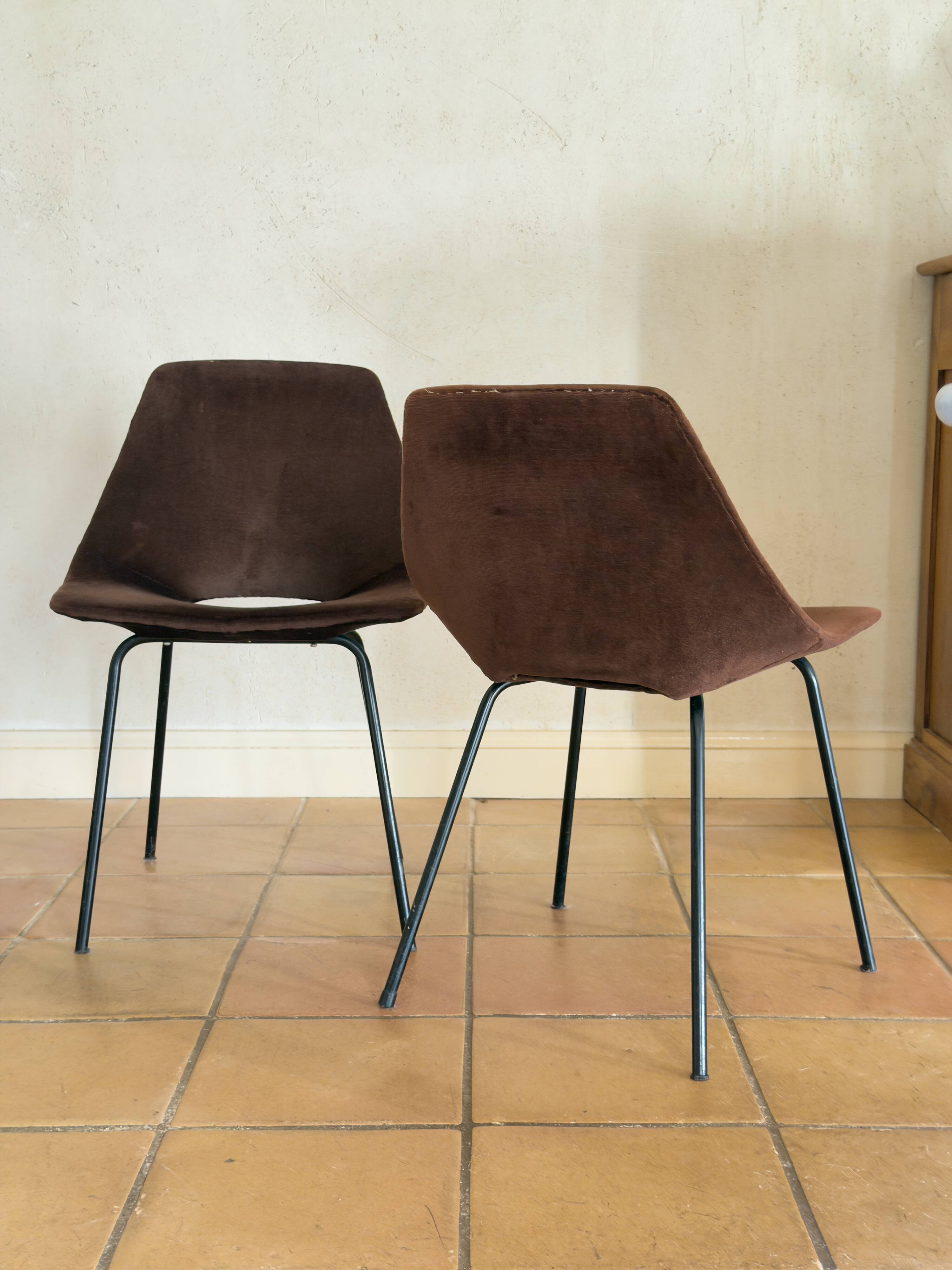 Pair of chairs by Pierre Guariche – French modernism, 1960s