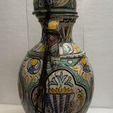 Berrada covered 62 cm amphora in faience of fez morocco