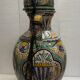 Berrada covered 62 cm amphora in faience of fez morocco