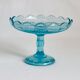 Sky blue glass compotier