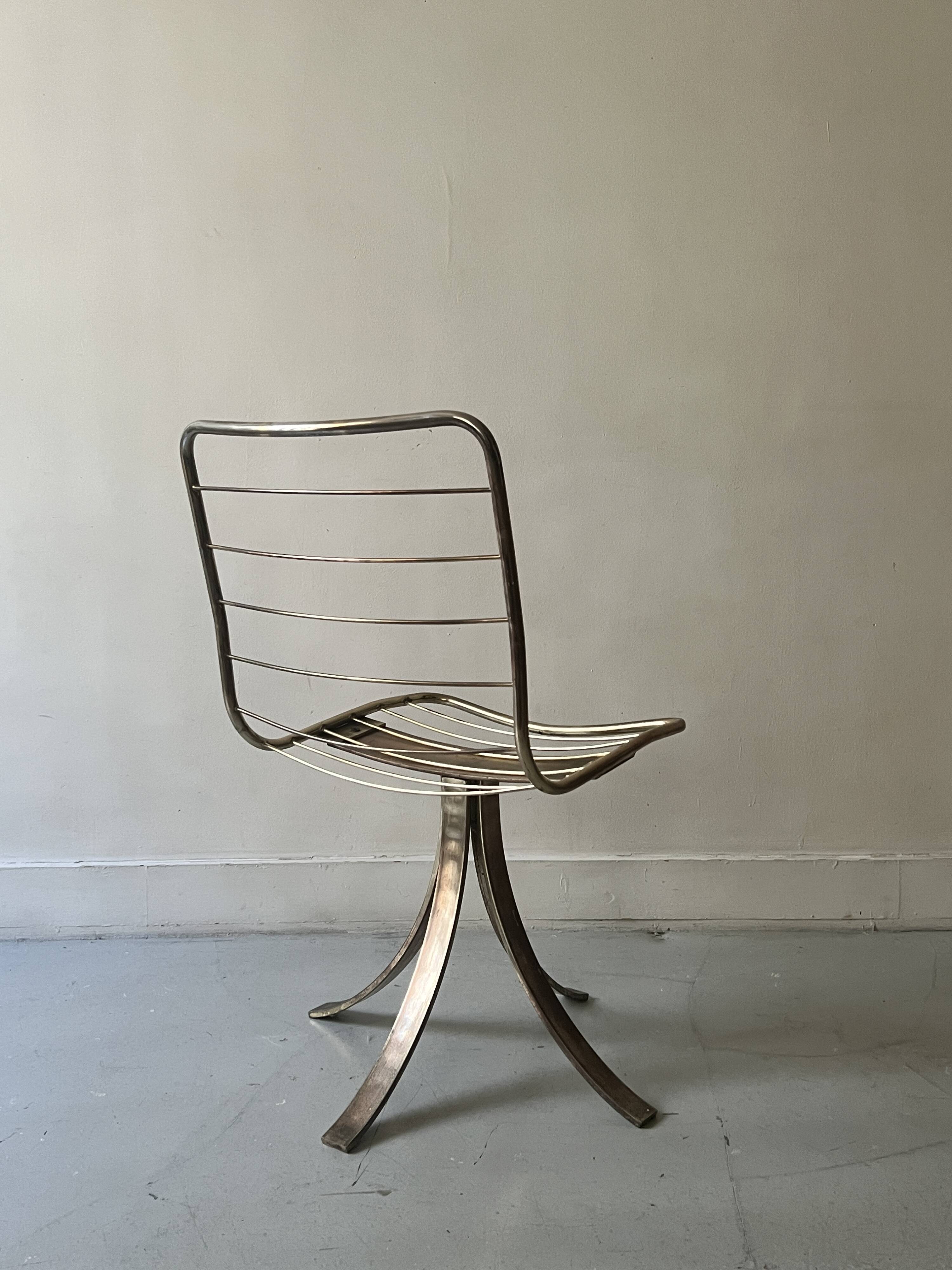 Tulip metal swivel chair, 1970s design