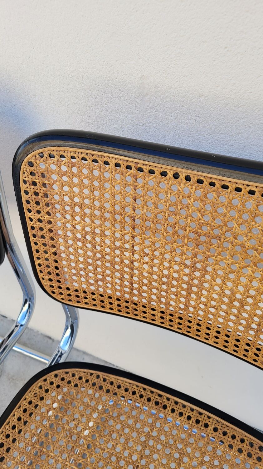 Paire de chaises b32 de Marcel Breuer en cannage
